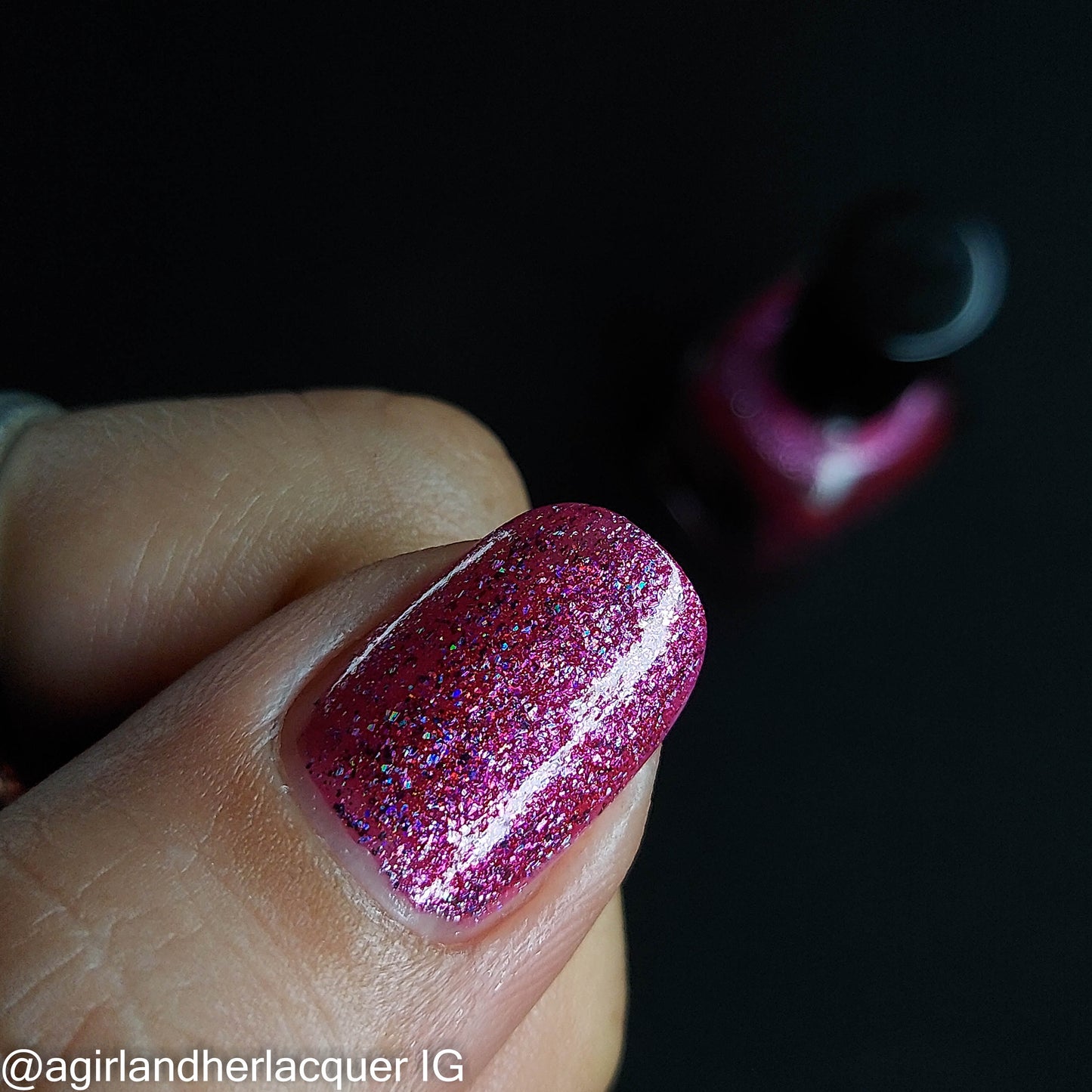 Some Kind of Superstar - magenta/pink holo flakie