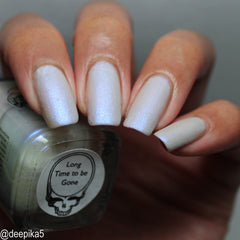 Long Time to be Gone - pale grey - shimmer mix (w/ Auroras) - glow in the dark - matte