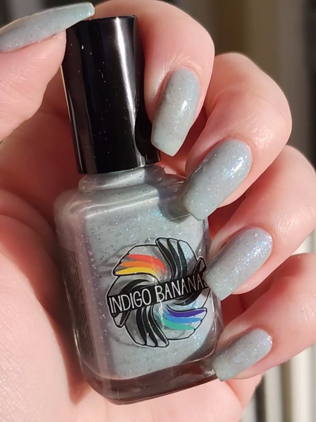 Storm Drops 2.0 - light grey 'Raindrops' microflakies & aqua OG UP sibling shimmer