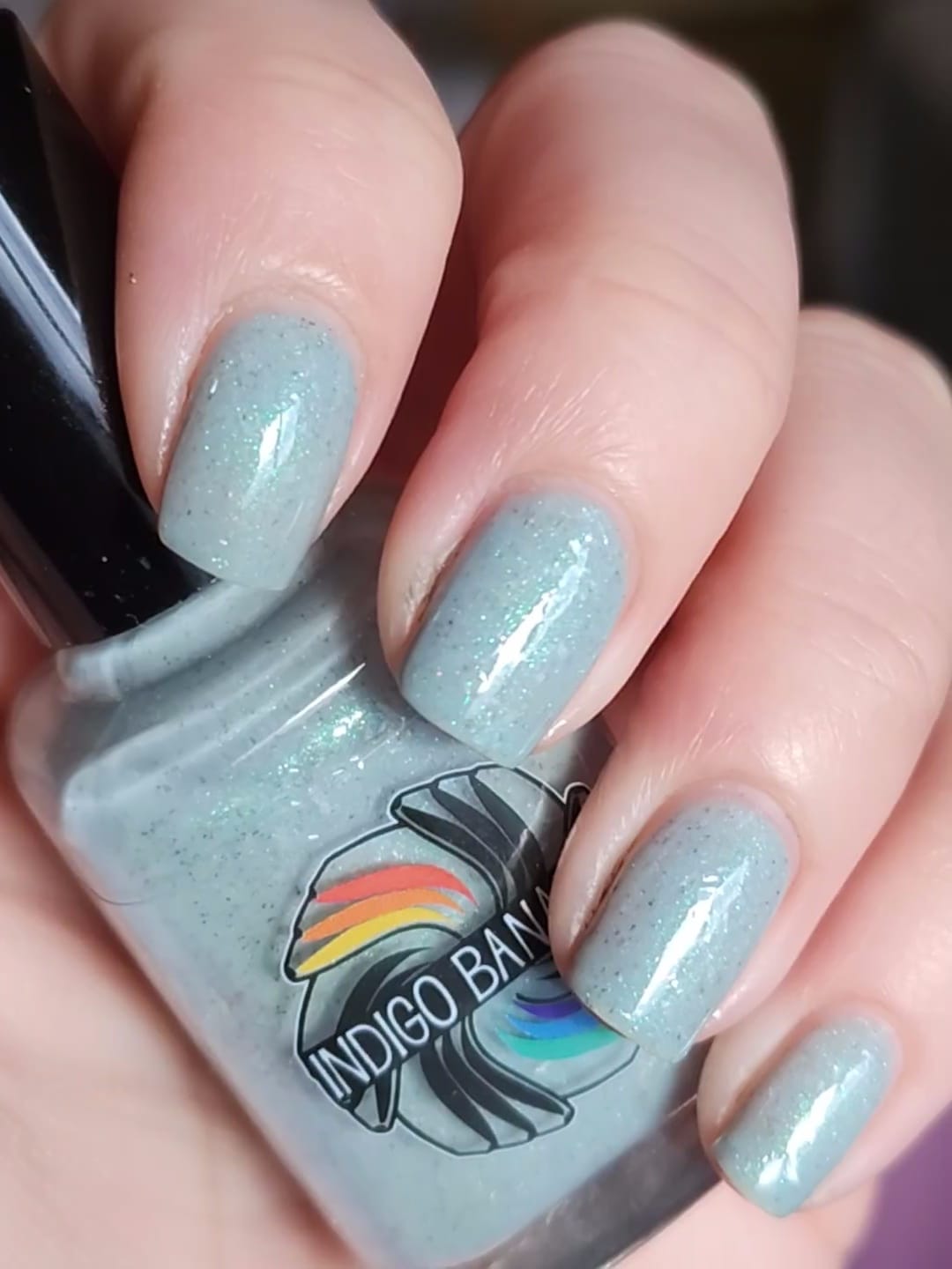 Storm Drops 2.0 - light grey 'Raindrops' microflakies & aqua OG UP sibling shimmer