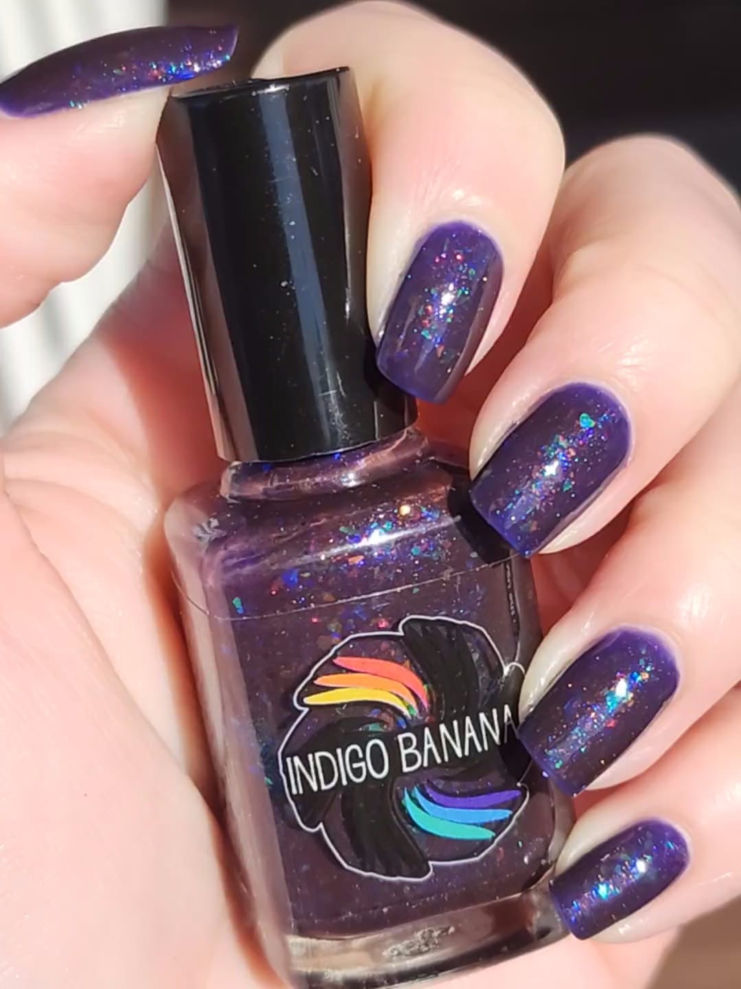 Intergalactic - dark blue/purple with all the UP (og 'unicorn pee') flakies and shimmers