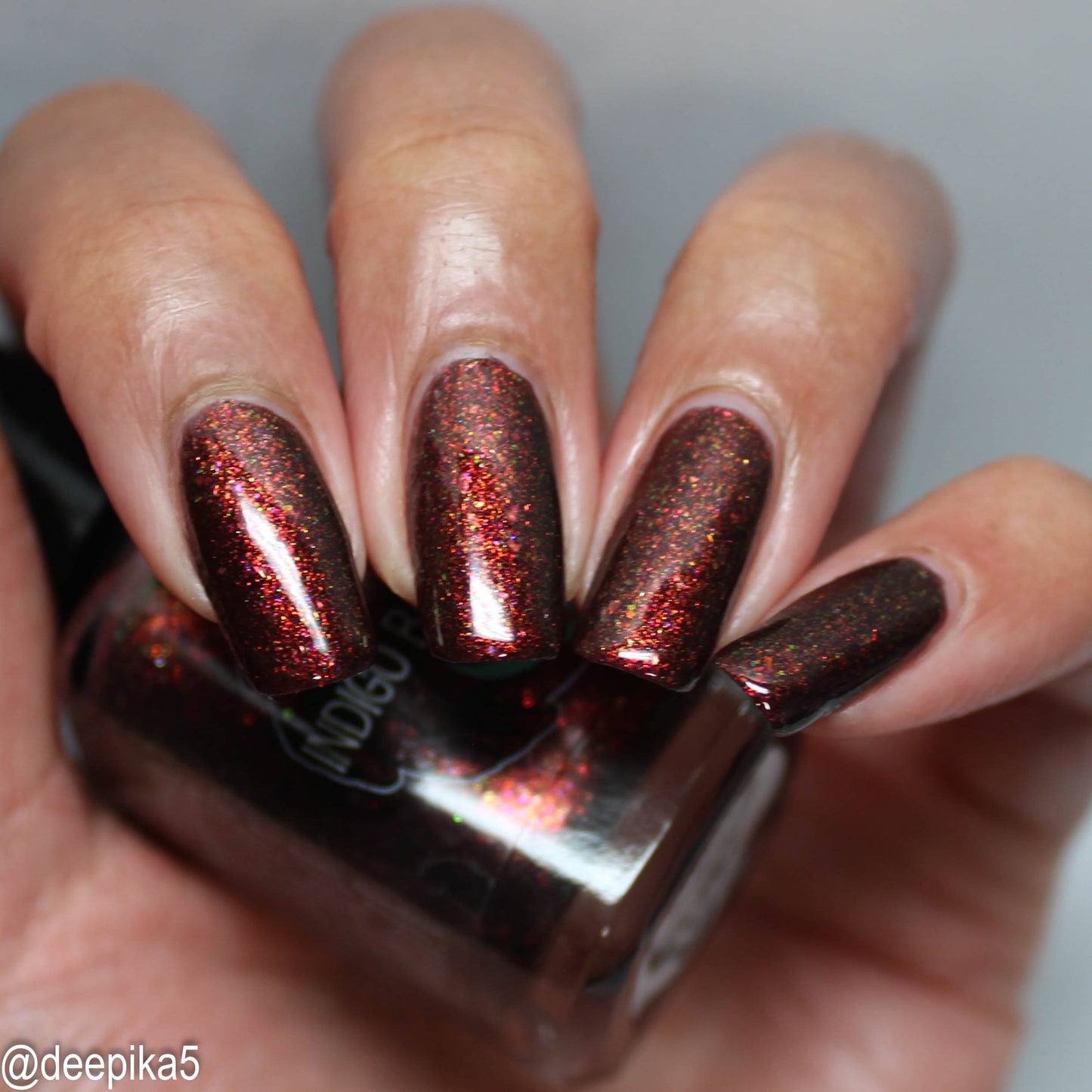 Splintered Sunlight - brown/deep maroon base - shimmer mix (w/ Auroras) - glow in the dark - matte