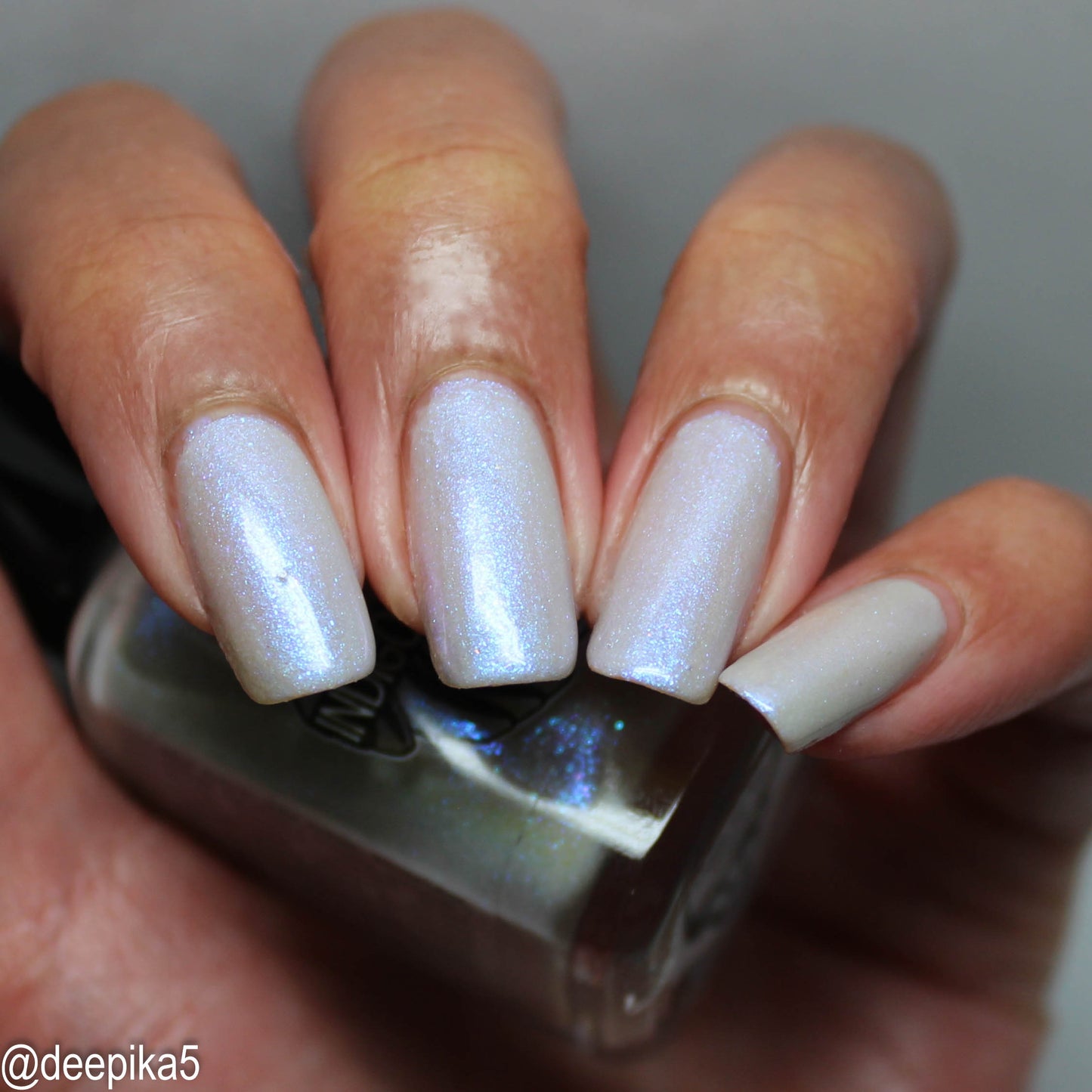 Long Time to be Gone - pale grey - shimmer mix (w/ Auroras) - glow in the dark - matte