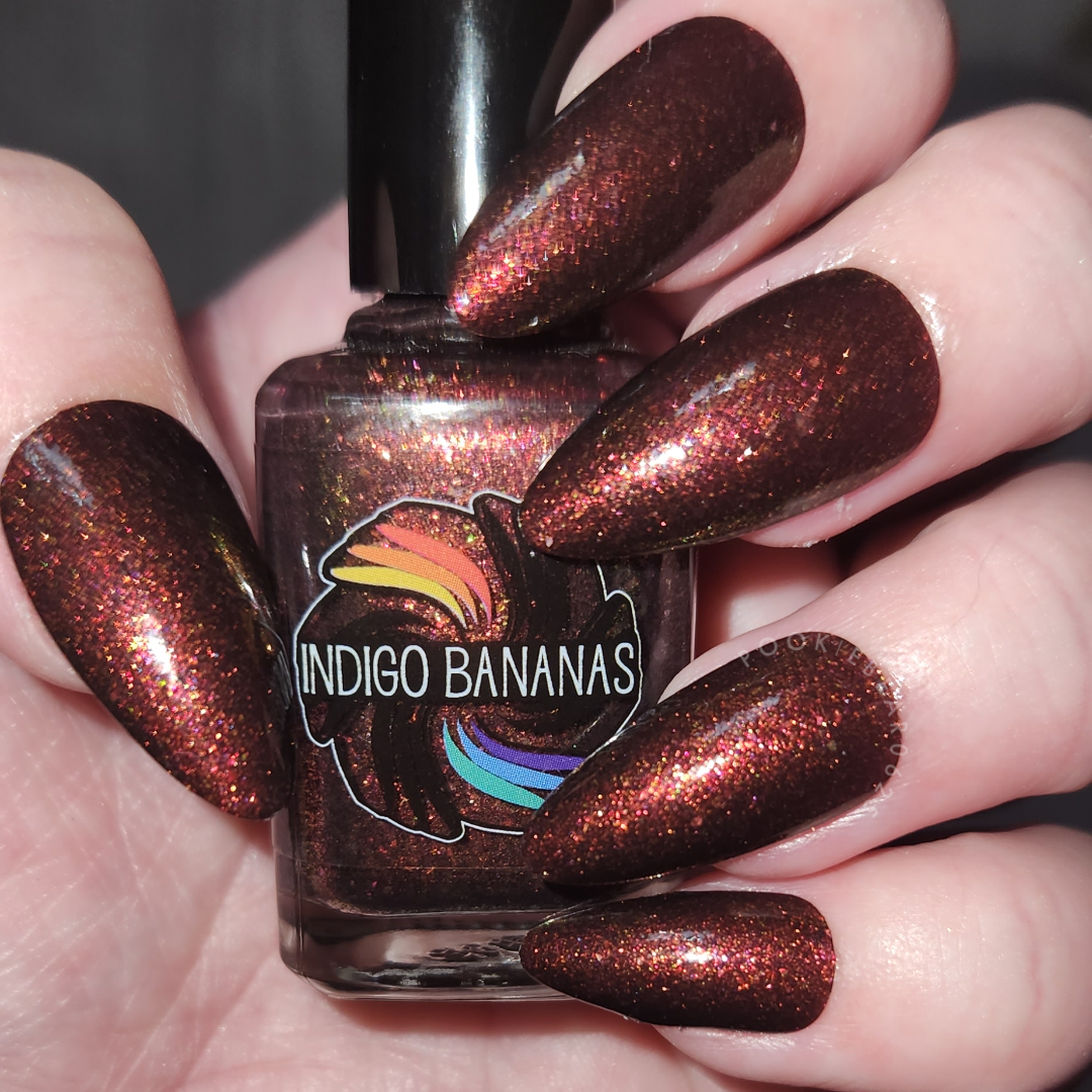 Splintered Sunlight - brown/deep maroon base - shimmer mix (w/ Auroras) - glow in the dark - matte