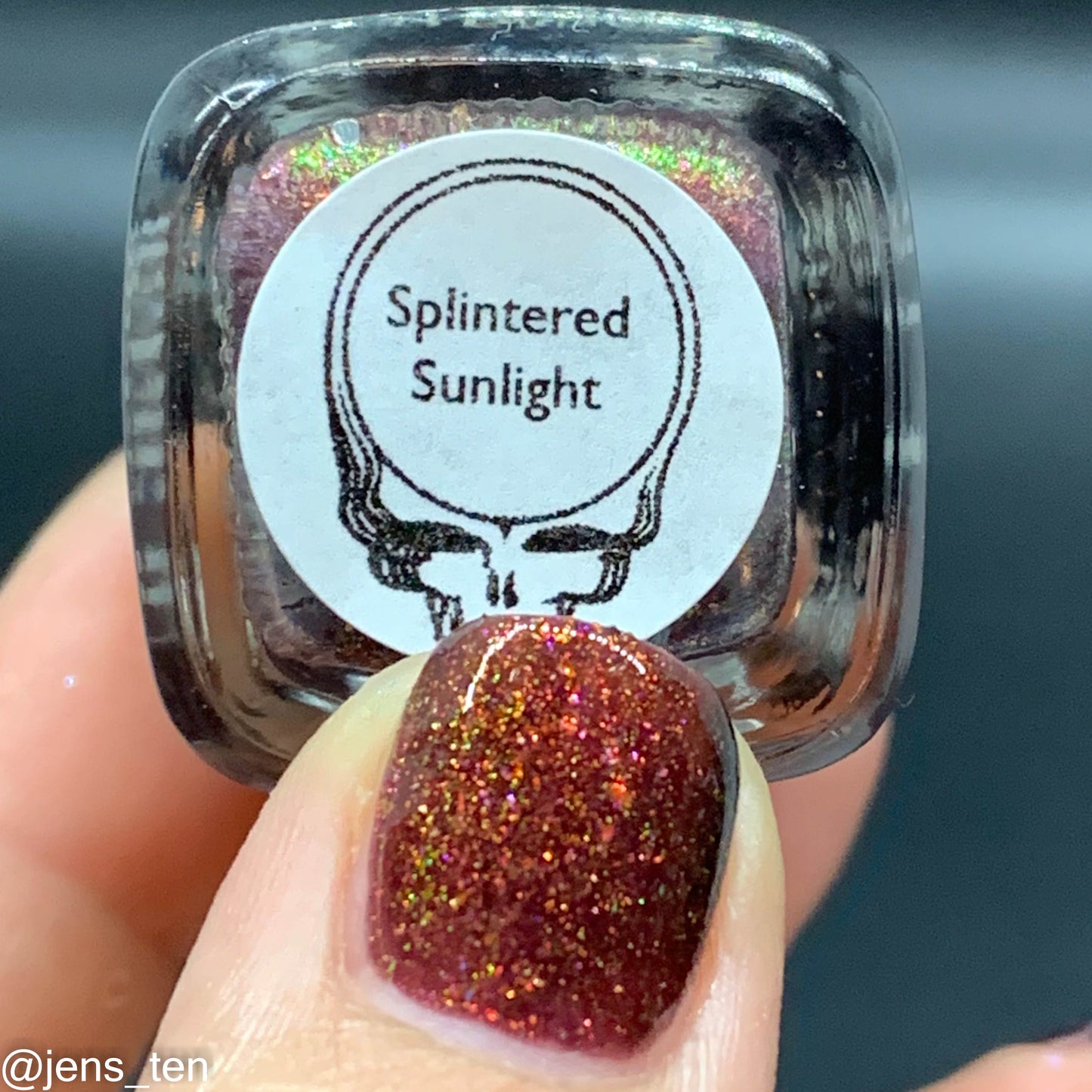 Splintered Sunlight - brown/deep maroon base - shimmer mix (w/ Auroras) - glow in the dark - matte