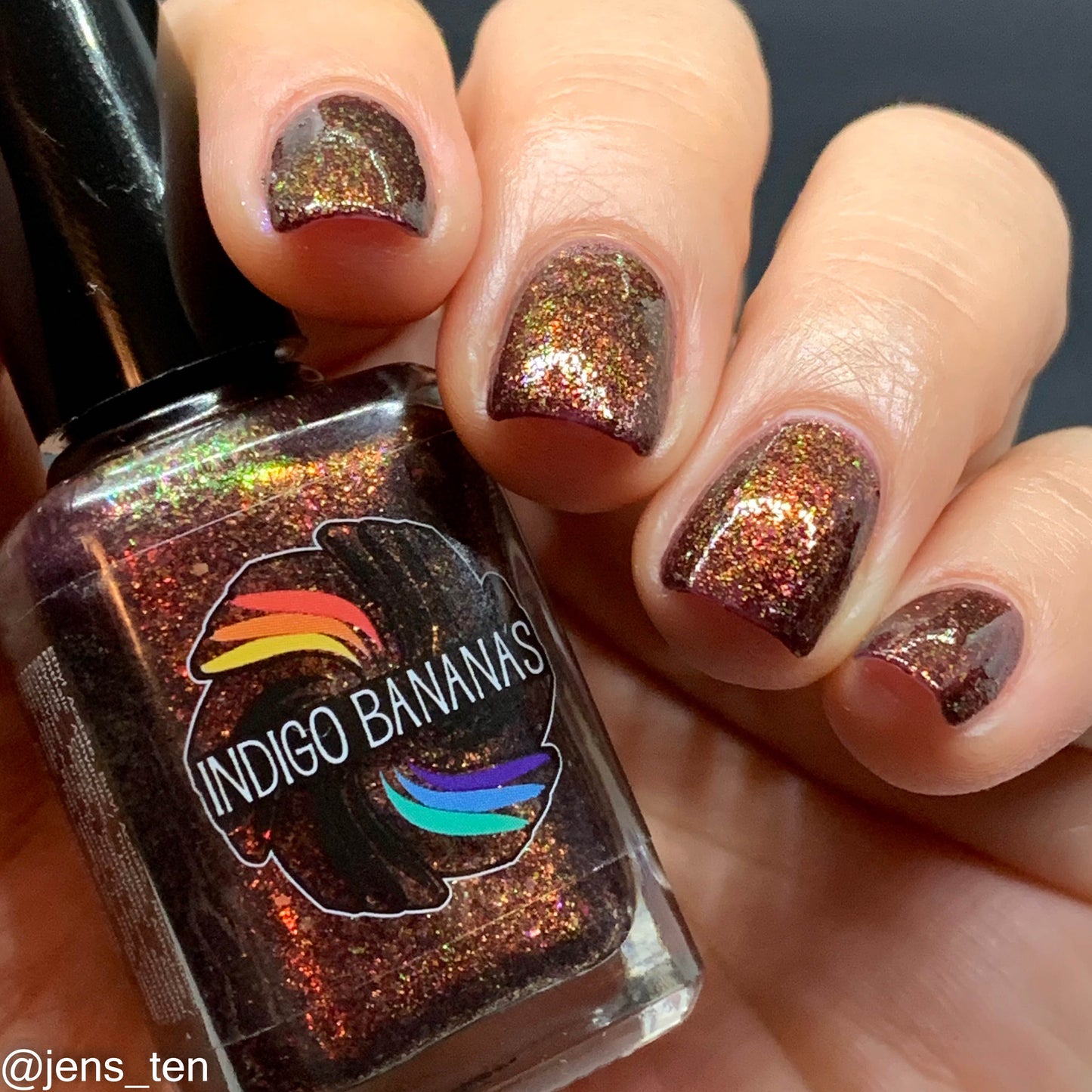 Splintered Sunlight - brown/deep maroon base - shimmer mix (w/ Auroras) - glow in the dark - matte