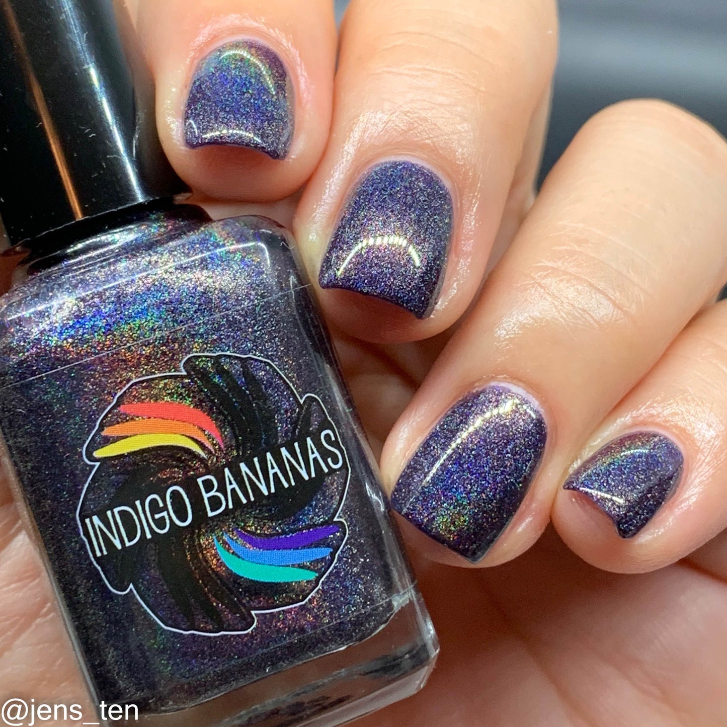 Chaos is a Ladder - eggplant / dark purple linear holographic