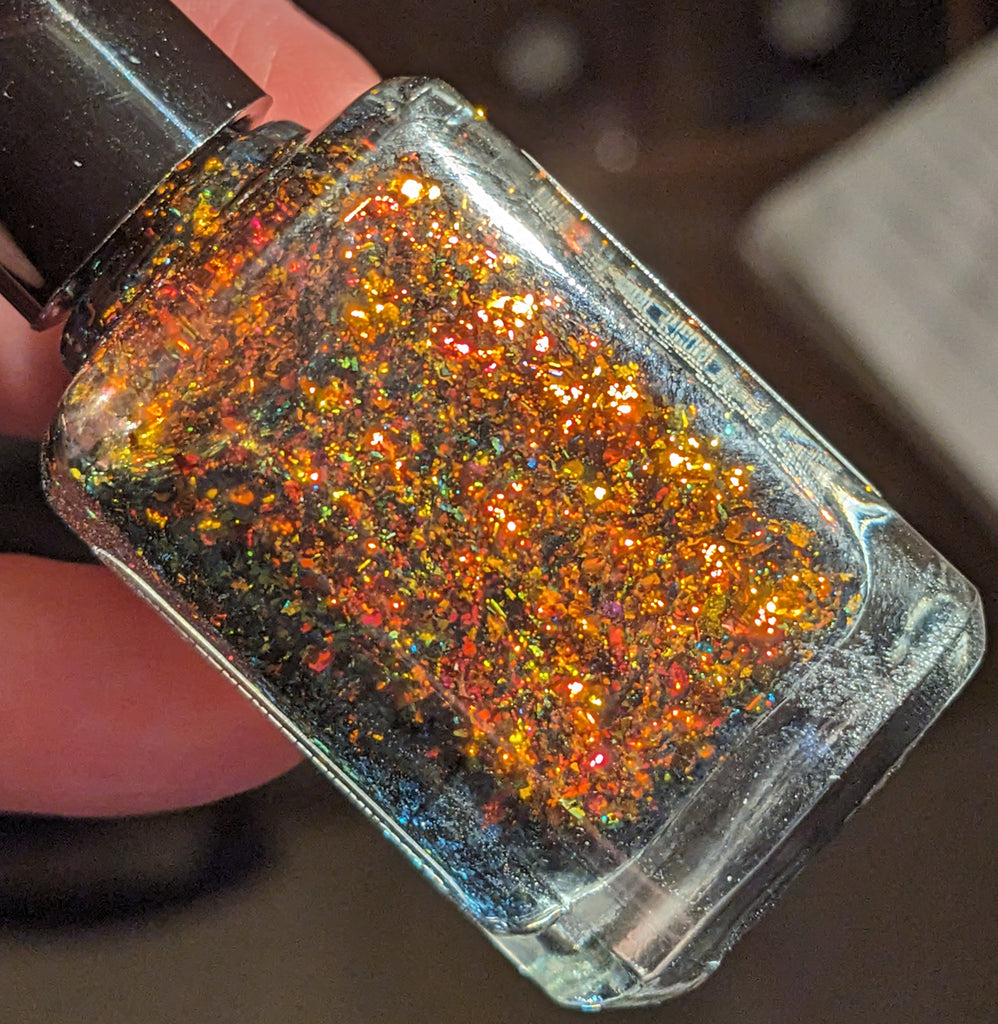 Ring of Fire - red/gold/green mega chrome flakie