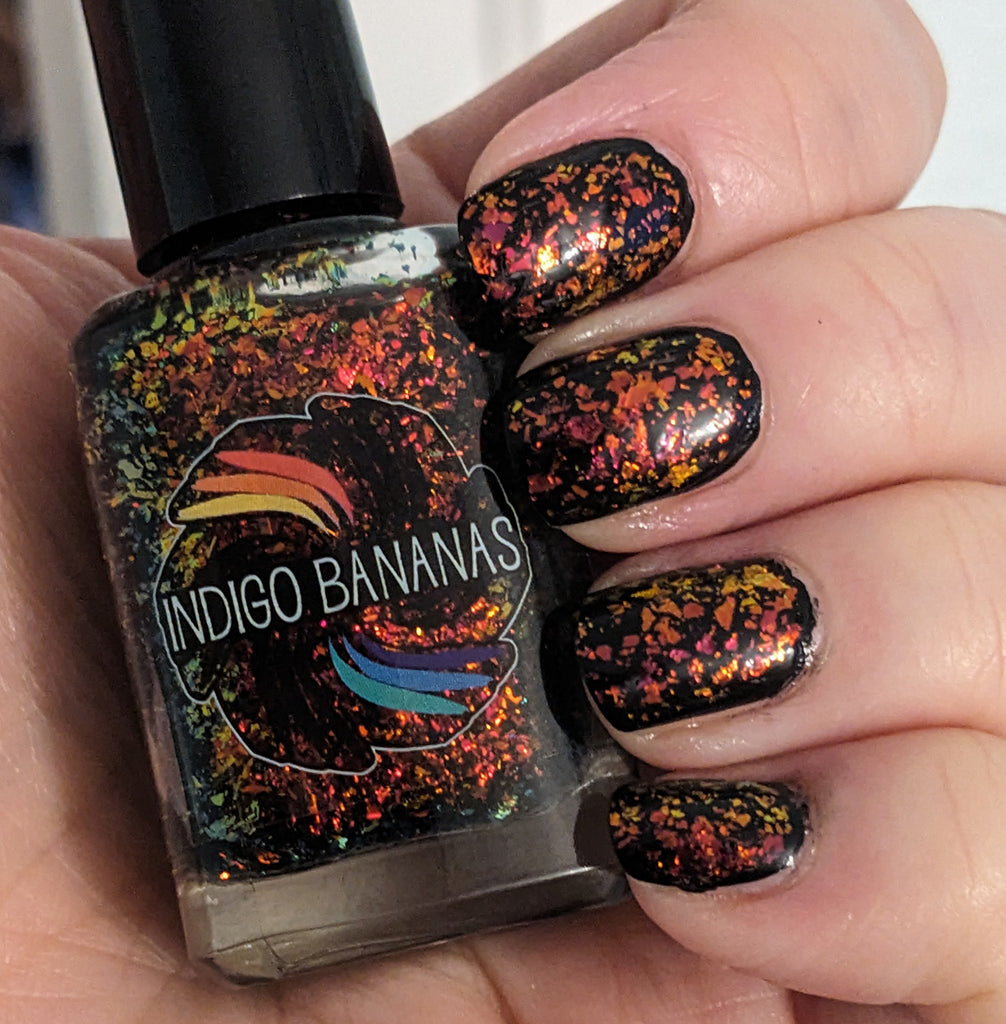 Ring of Fire - red/gold/green mega chrome flakie