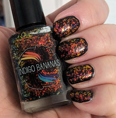 Ring of Fire - red/gold/green mega chrome flakie