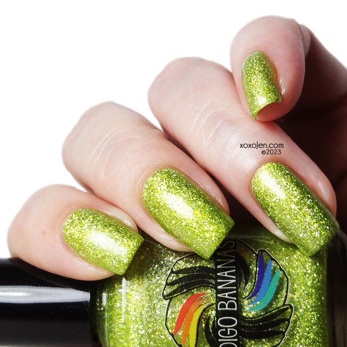 Caustic Echo - chartreuse/lime-yellow holo flakie