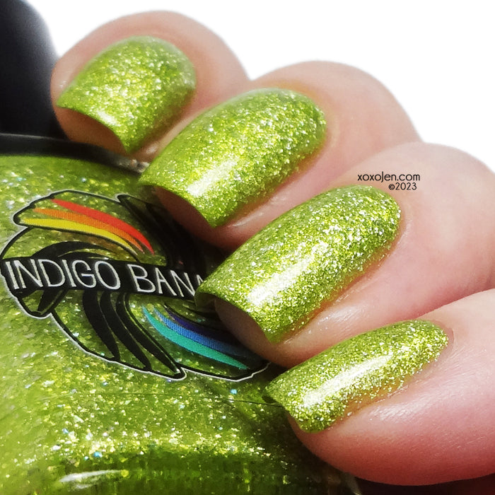 Caustic Echo - chartreuse/lime-yellow holo flakie