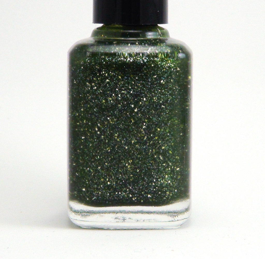 Earthshine (Clair de terre) - dark green jelly w/ flakies DISCONTINUED