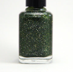 Earthshine (Clair de terre) - dark green jelly w/ flakies DISCONTINUED