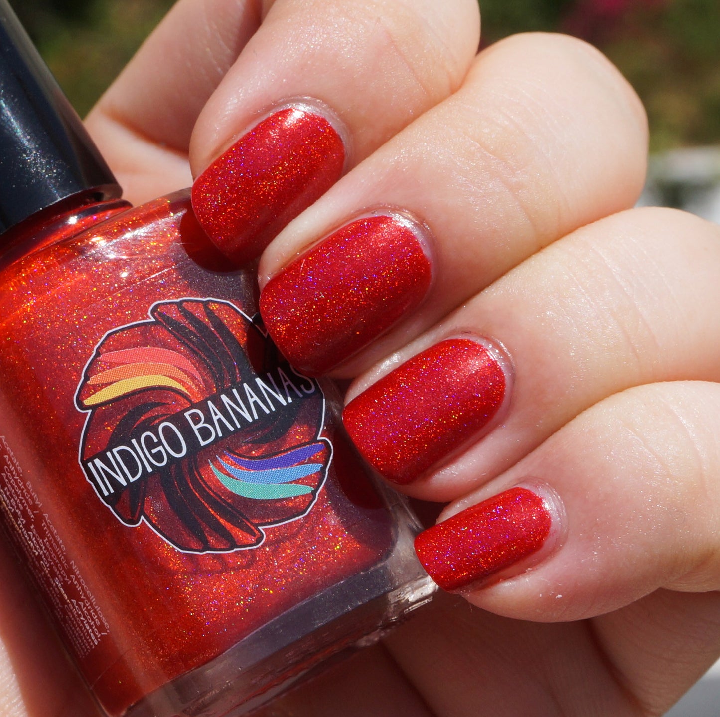 Volcanic Corruption - bright red linear holographic