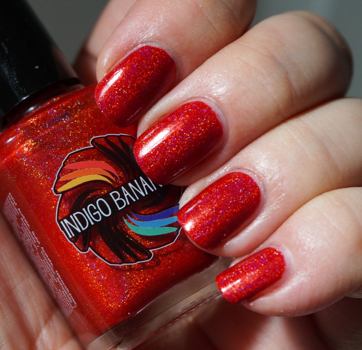 Volcanic Corruption - bright red linear holographic