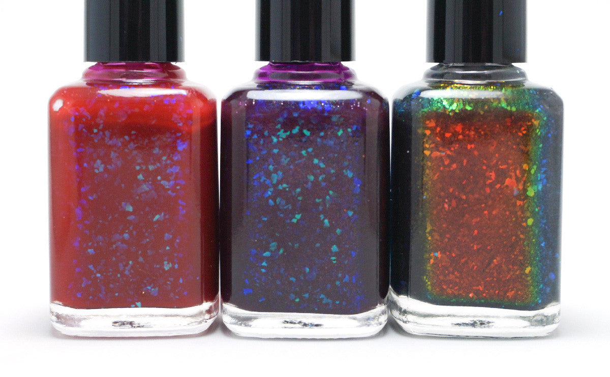 Perfect Night (for Mystery & Horror) 2.0 & OLD- OG UP - red-purple w/ aqua/blue colorshifting flakies & shimmer