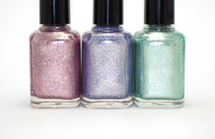 I Feel Pretty - pink glass fleck holo chrome