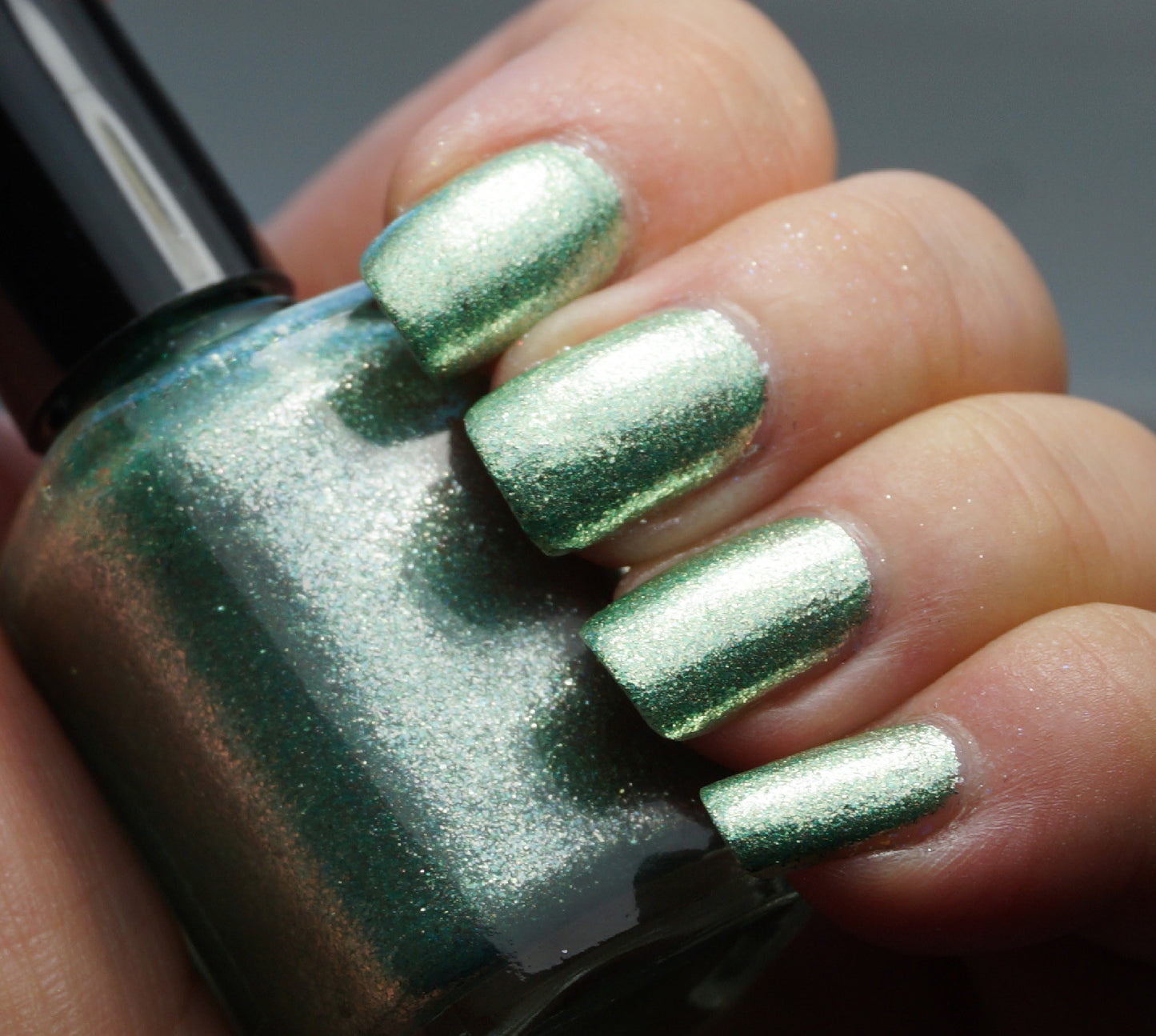 It's Alive! - green glass fleck holo chrome