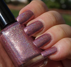 I Feel Pretty - pink glass fleck holo chrome