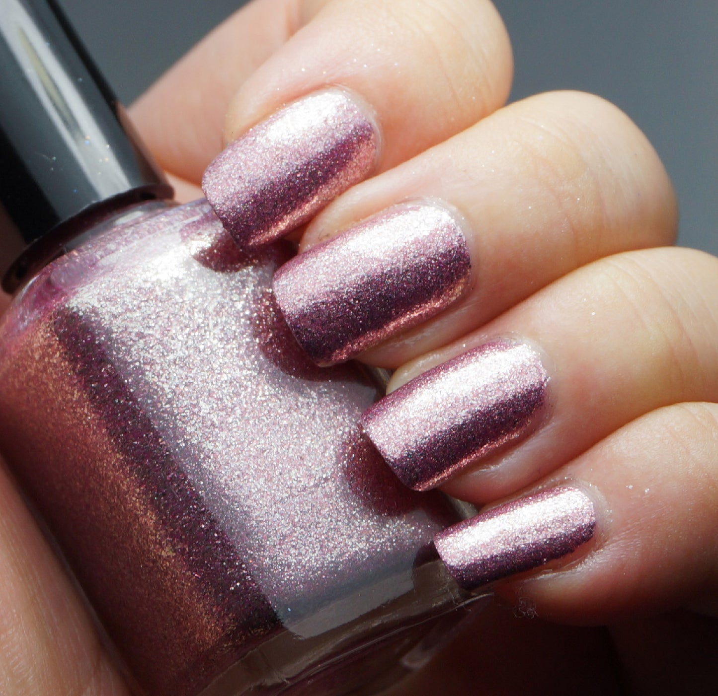 I Feel Pretty - pink glass fleck holo chrome