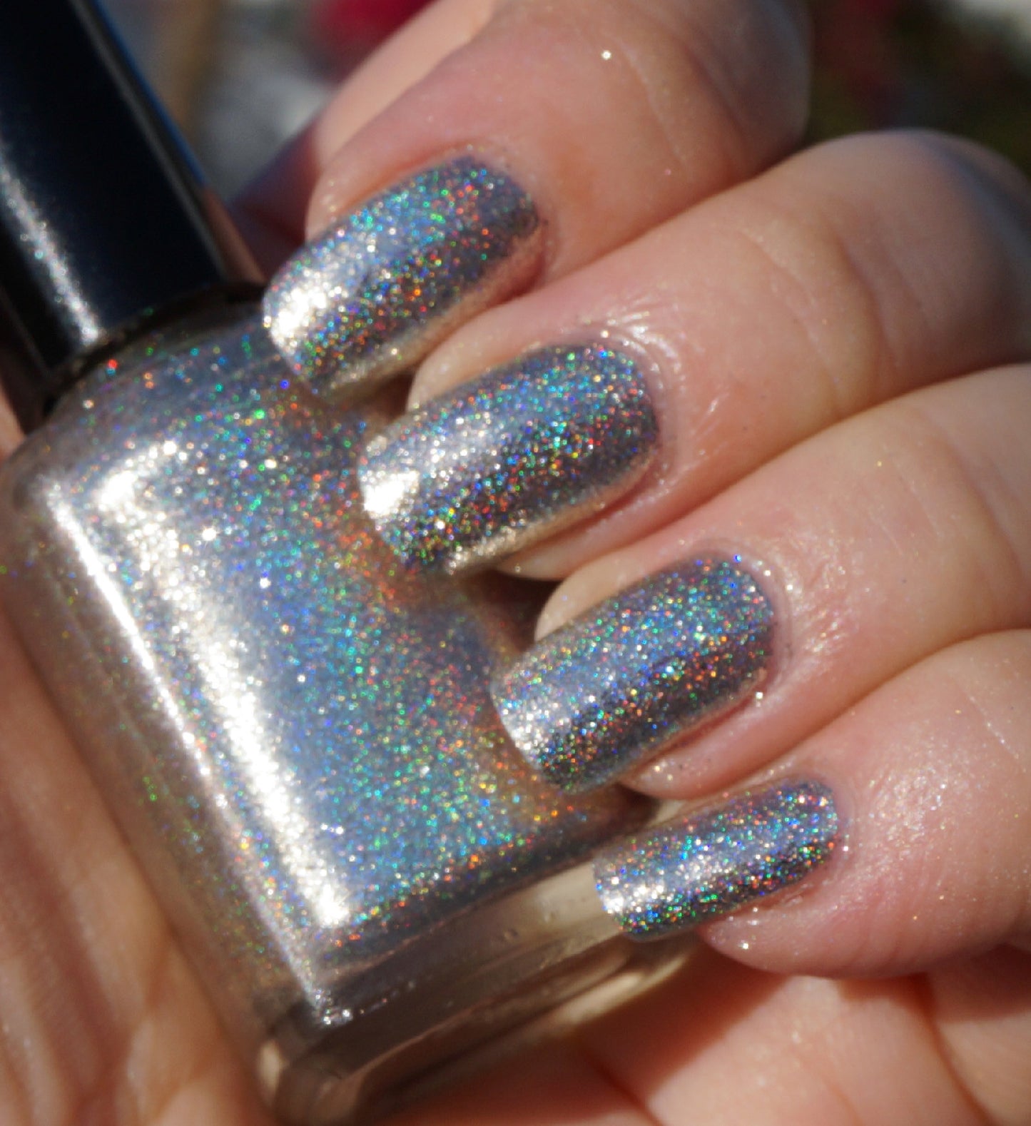 Bridal Veil - real silver flakie & linear holographic