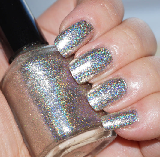 Bridal Veil - real silver flakie & linear holographic