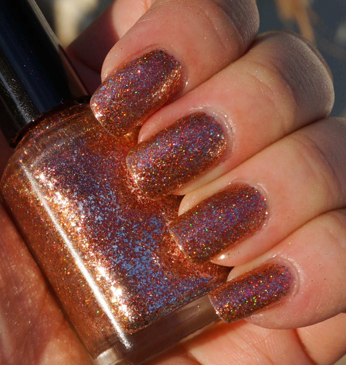 Spark of Life - copper & real silver flakie multichrome