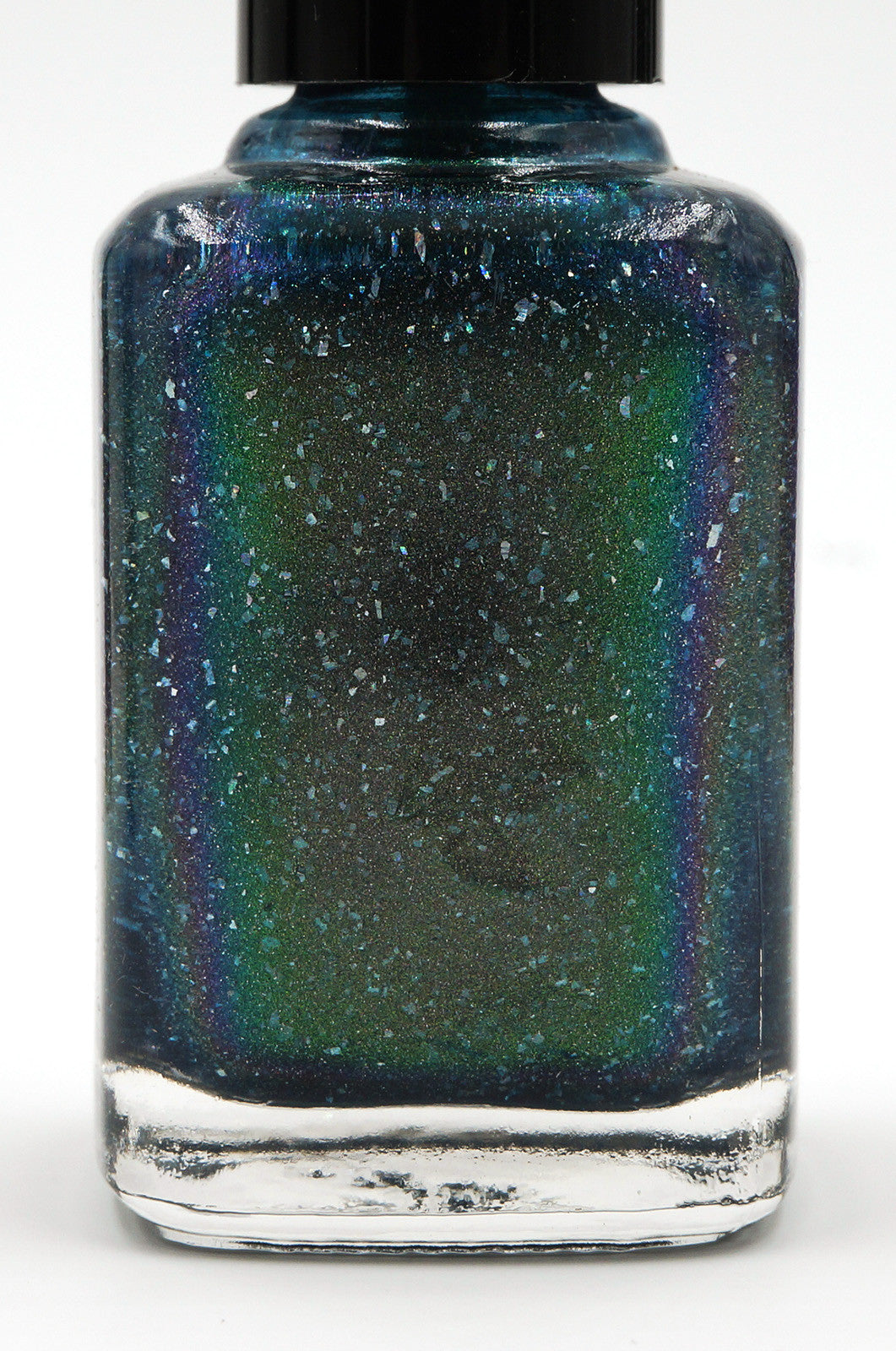 This World Belongs to Us - bright green/blue multichrome linear holographic w/ flakies