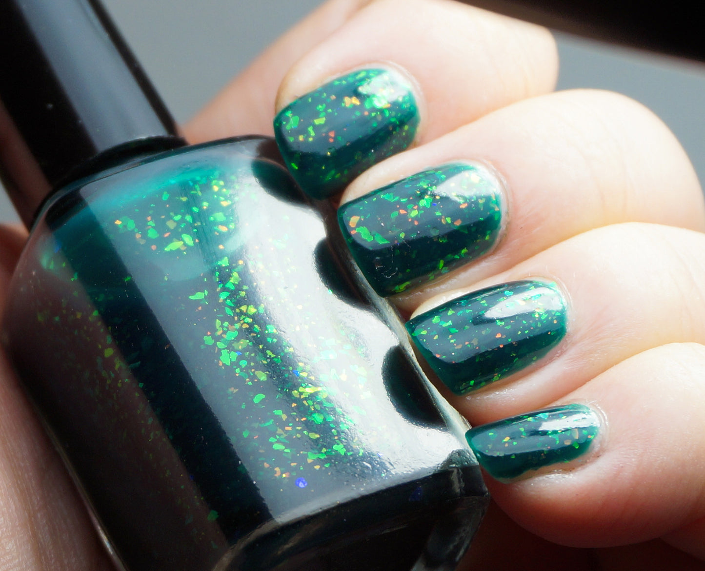 Enchanted Lake - emerald green with mix of colorshifting flakies