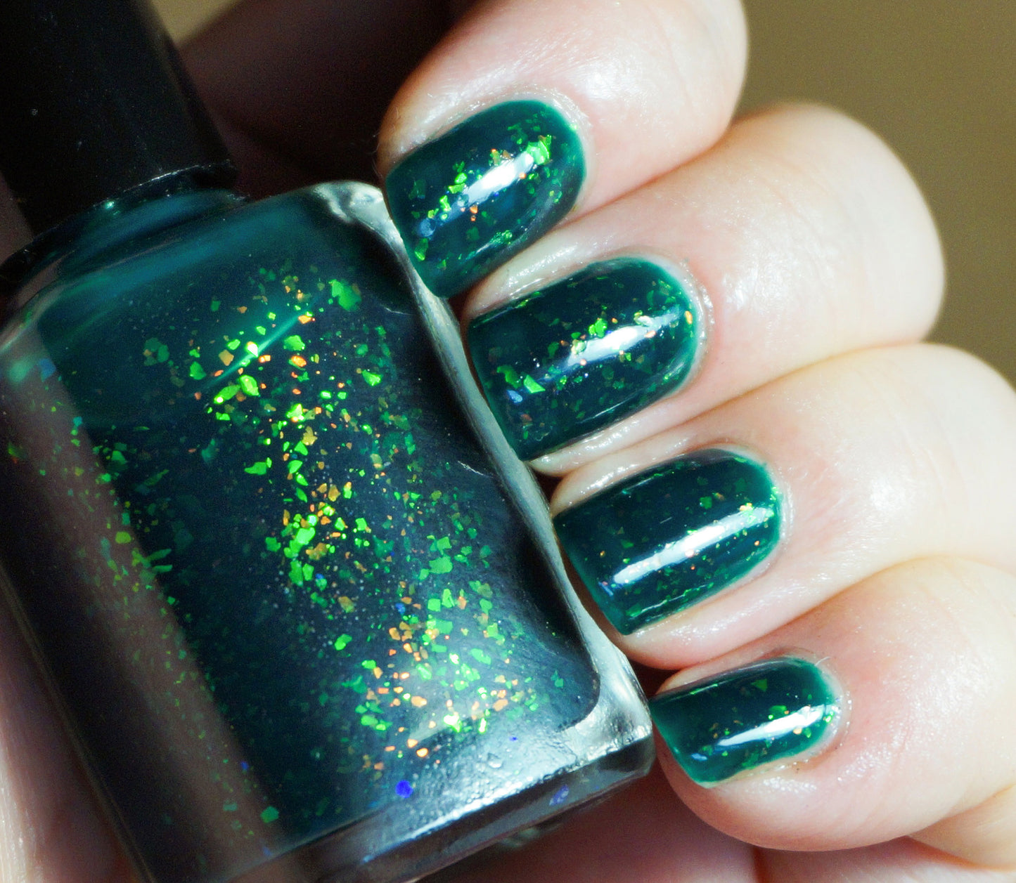 Enchanted Lake - emerald green with mix of colorshifting flakies