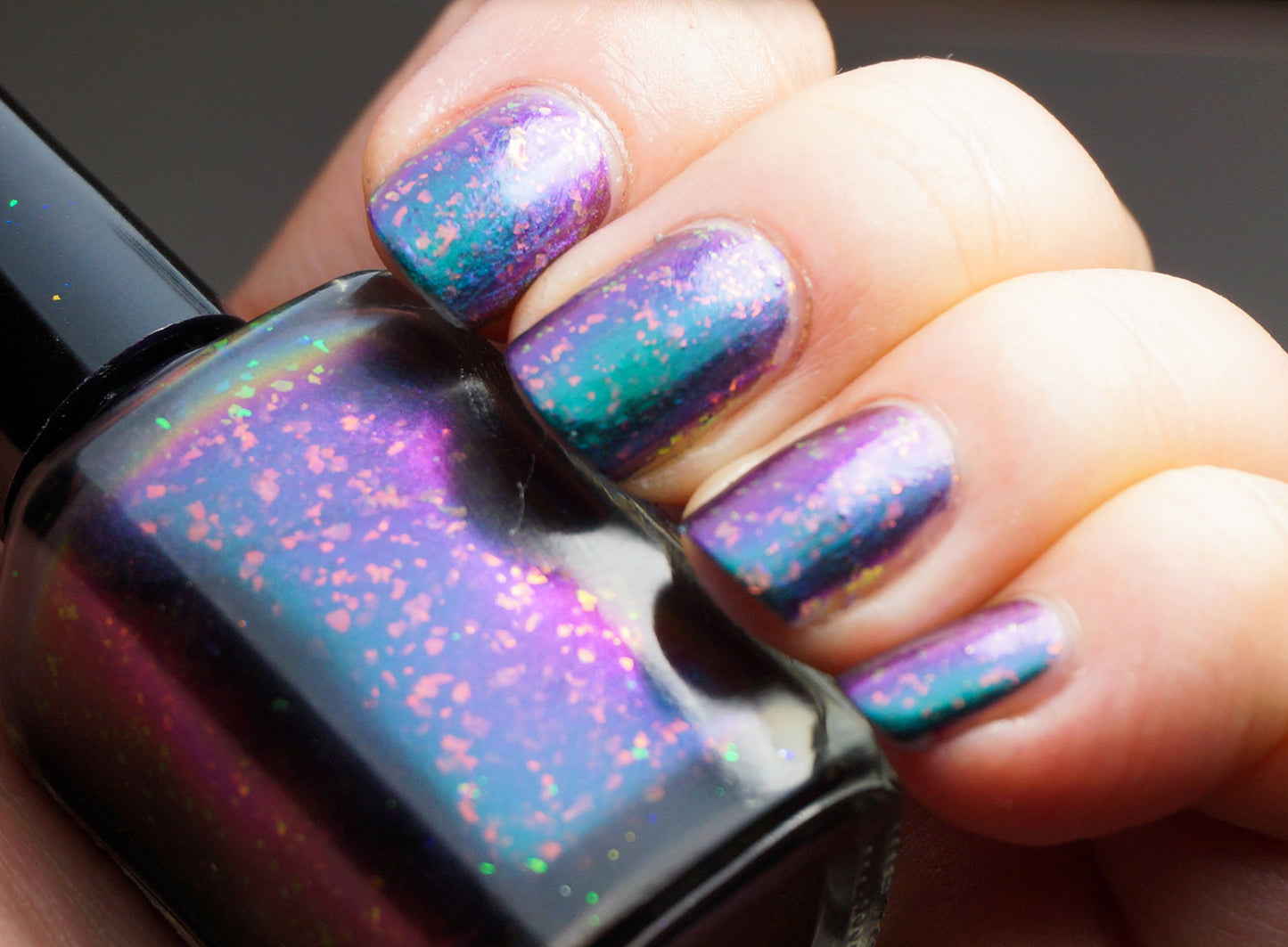 Viridescens - OG UP - teal multichrome flakie with OG UP flakies