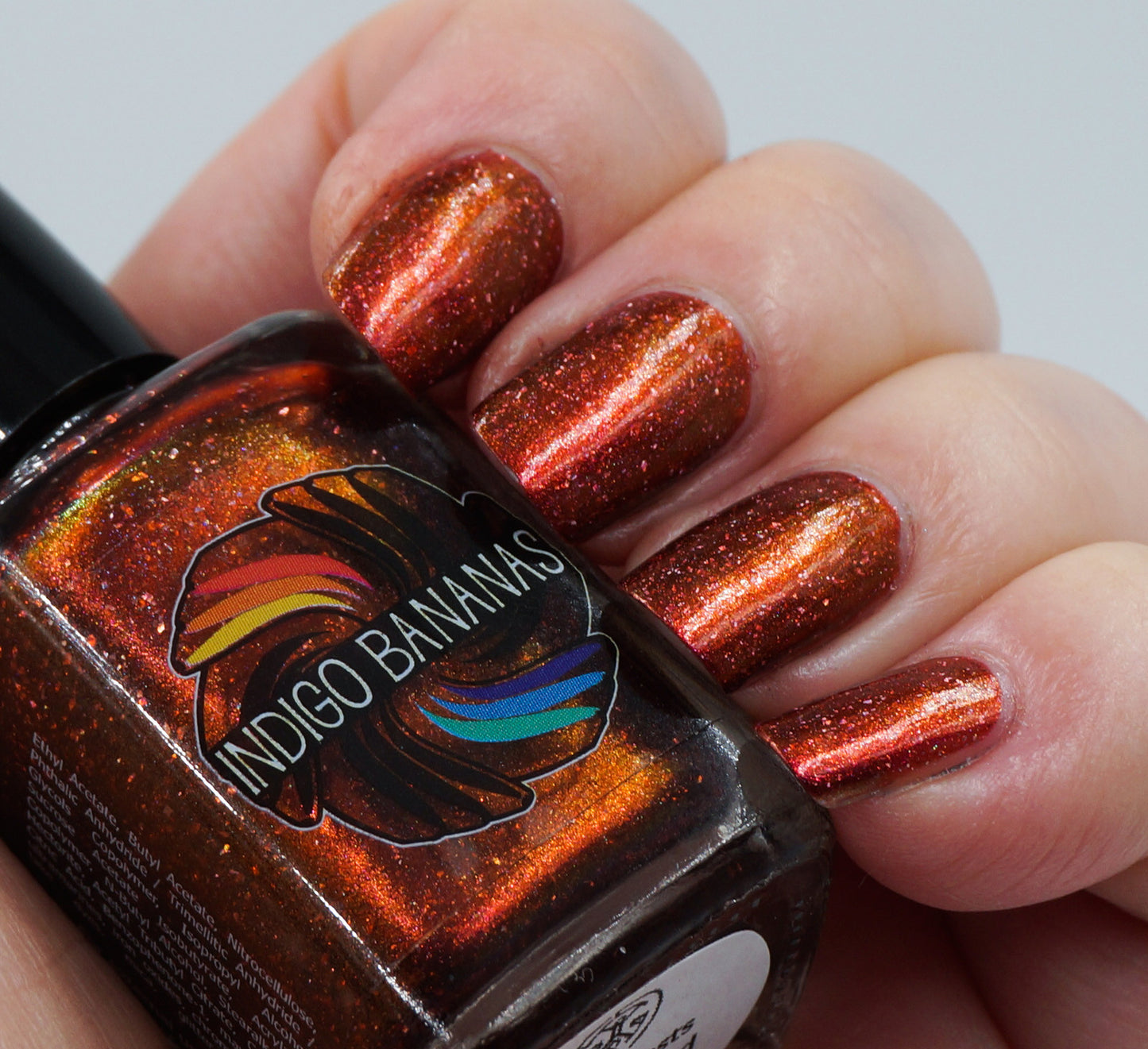 Great Beasts Once Roamed This World - orange red multichrome linear holographic w/ flakies