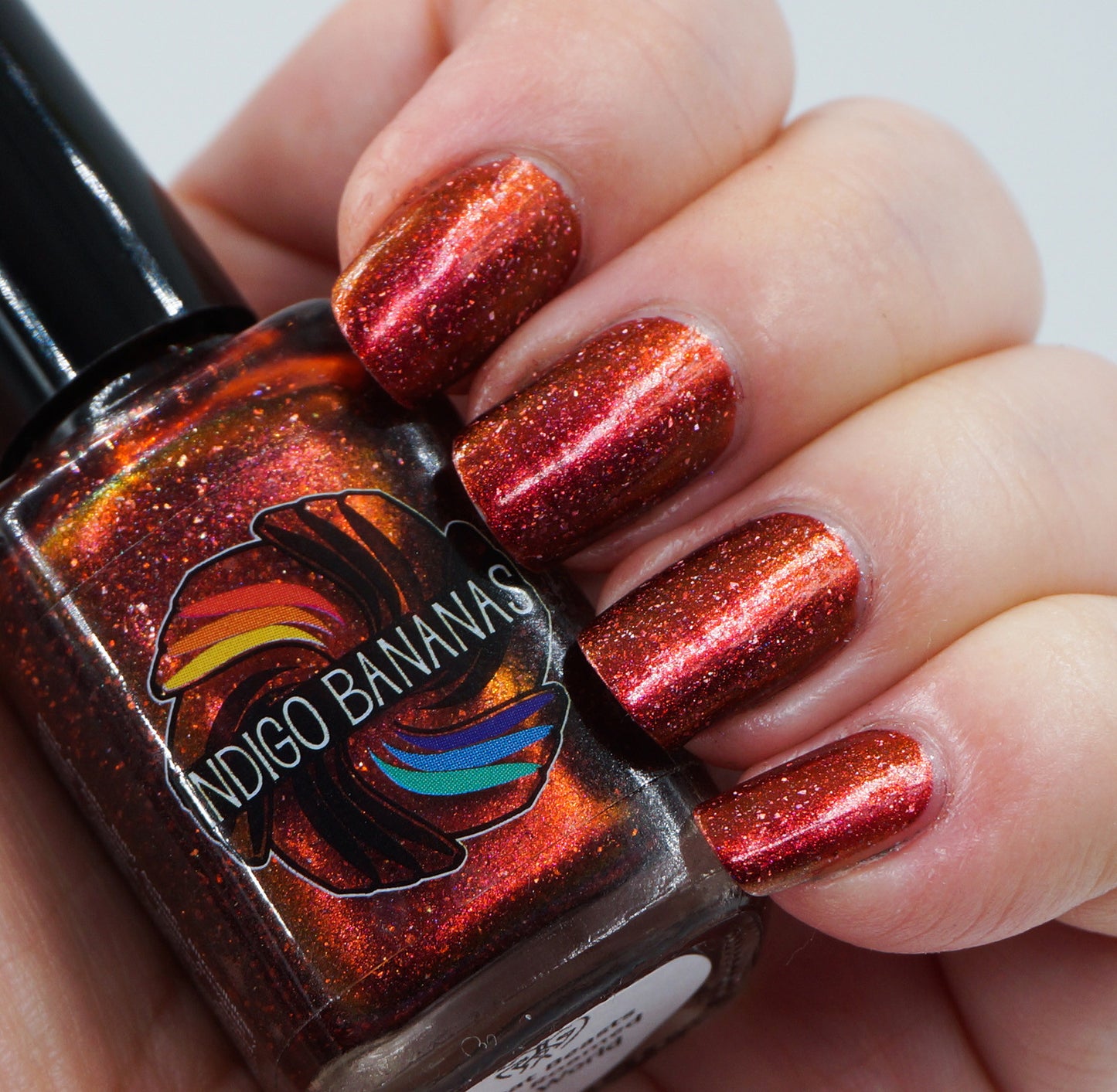 Great Beasts Once Roamed This World - orange red multichrome linear holographic w/ flakies