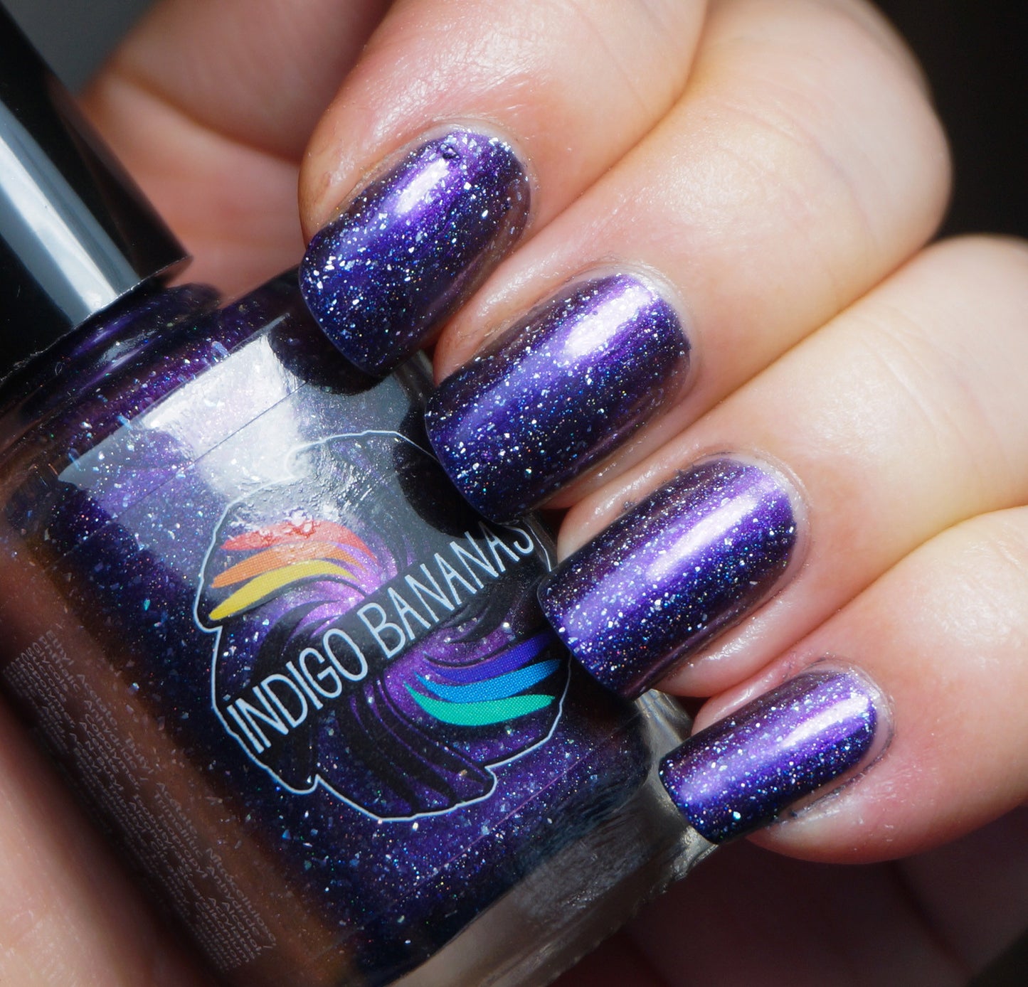 They Became Music - dark plum purple multichrome linear holographic w/ flakies