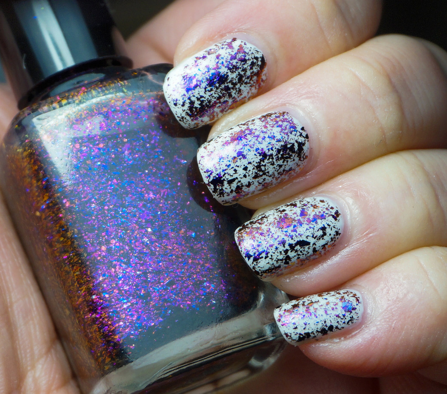 Violet Stars - purple/red/gold mega chrome flakie