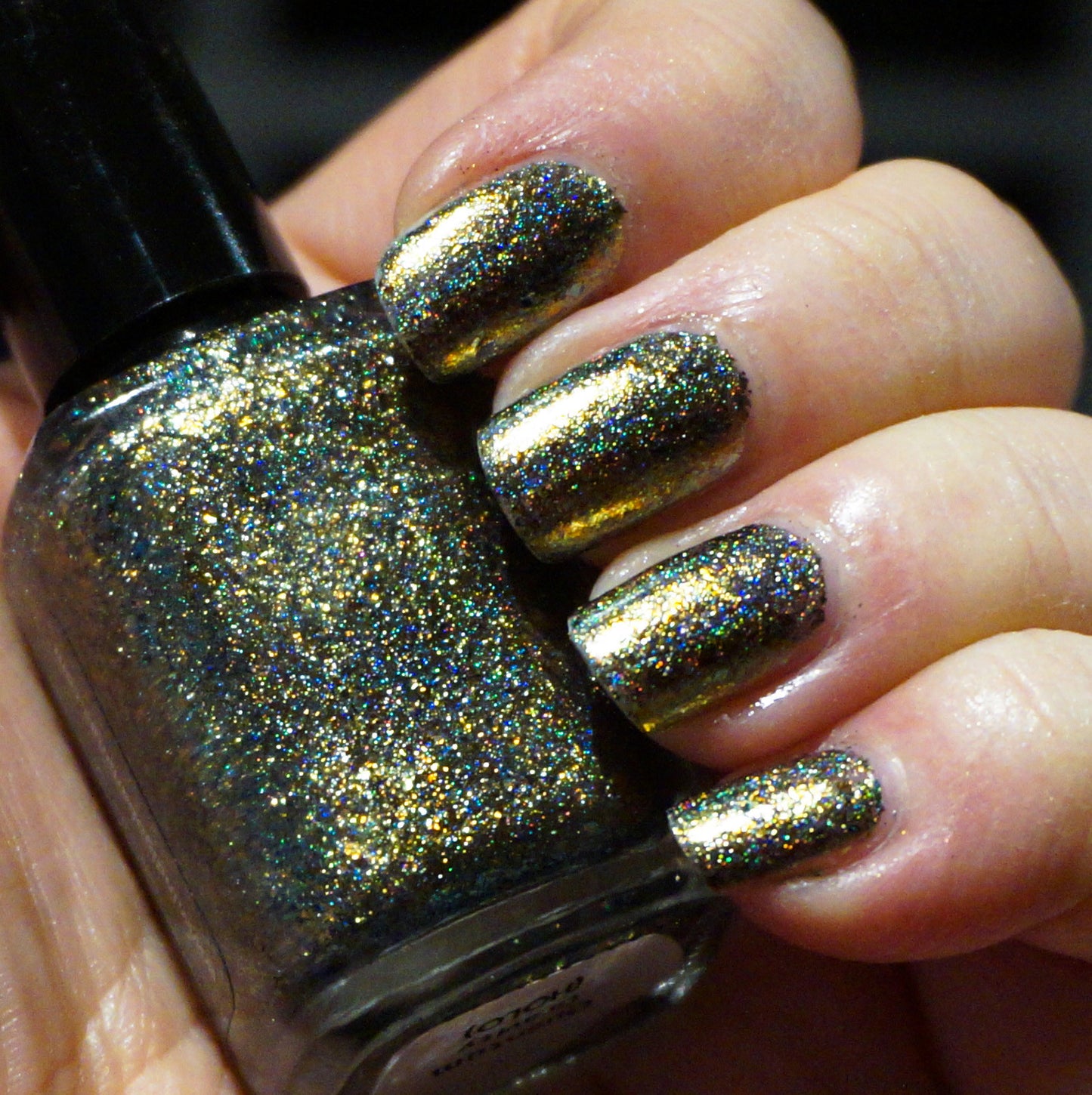 Quantum Gravity (HOLO) - gold chrome flakie linear holographic