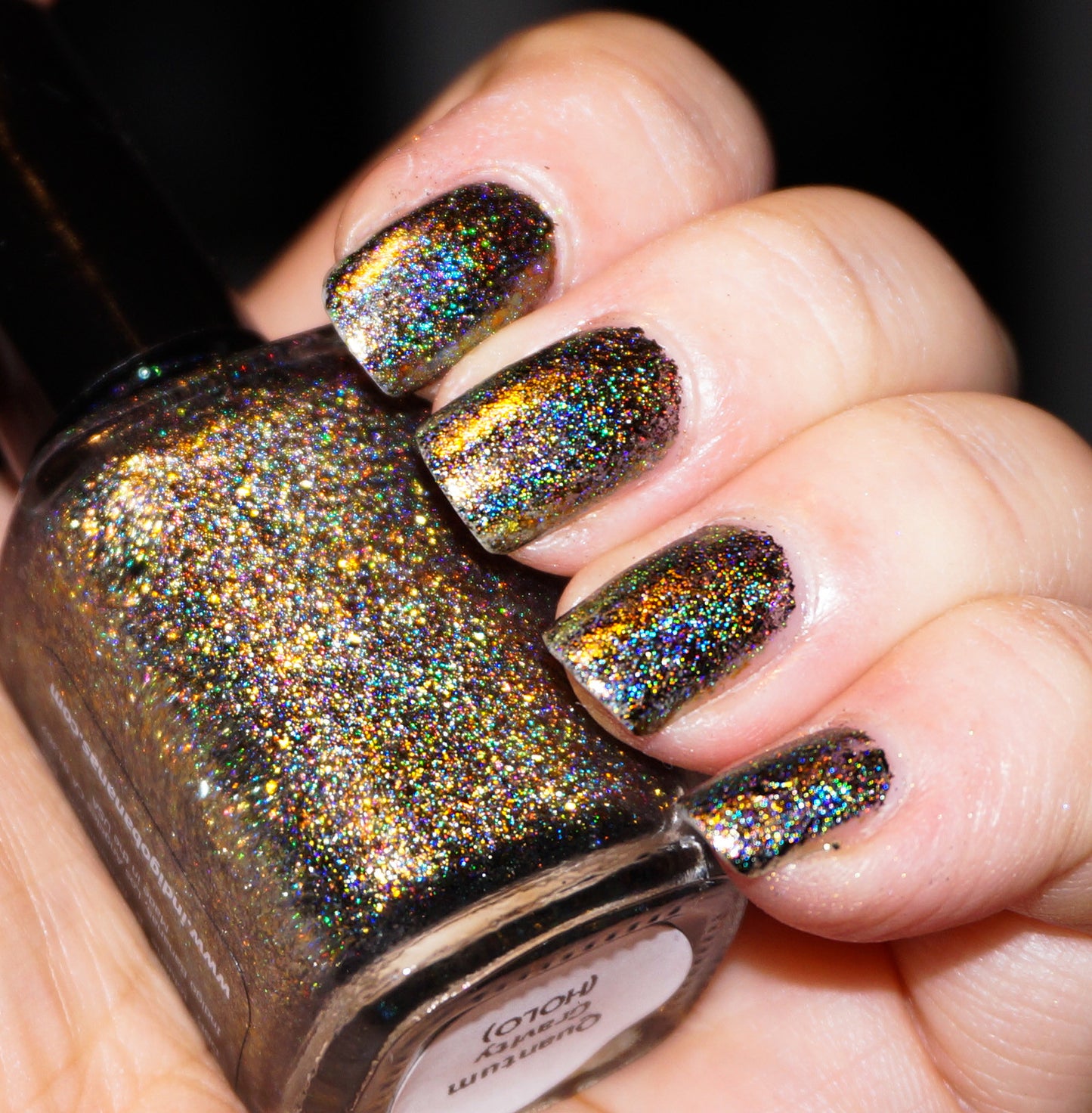 Quantum Gravity (HOLO) - gold chrome flakie linear holographic