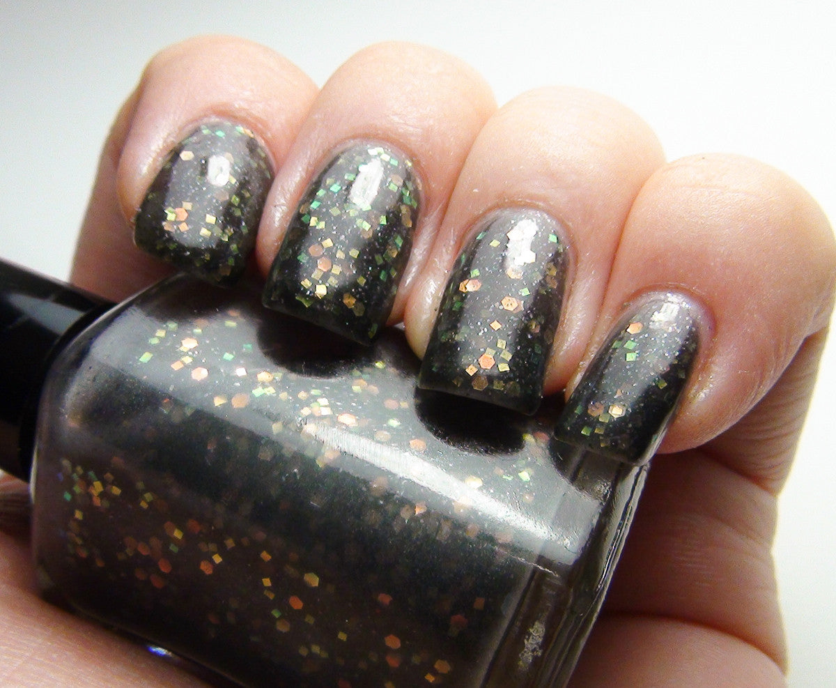 Medusa Transducer - charcoal jelly w/ iridescent glitter - GLOWS