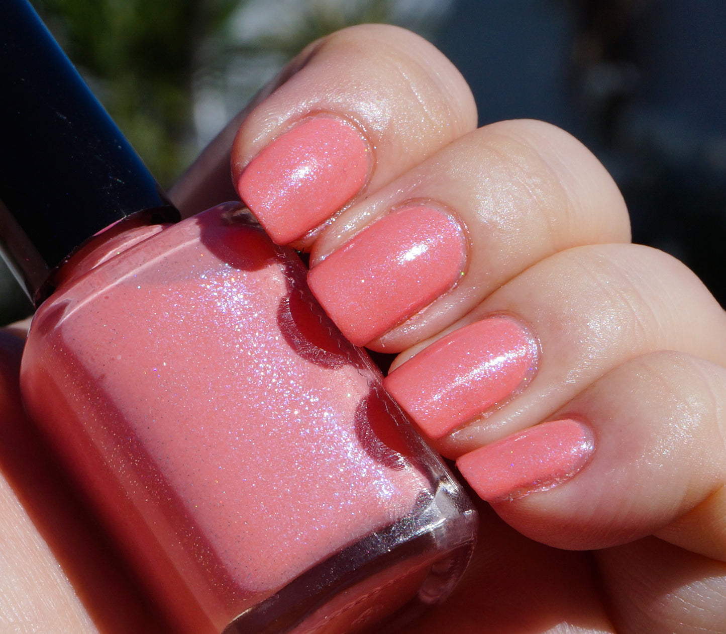 Saffron Revolution - coral/peach w/ glass fleck shimmer