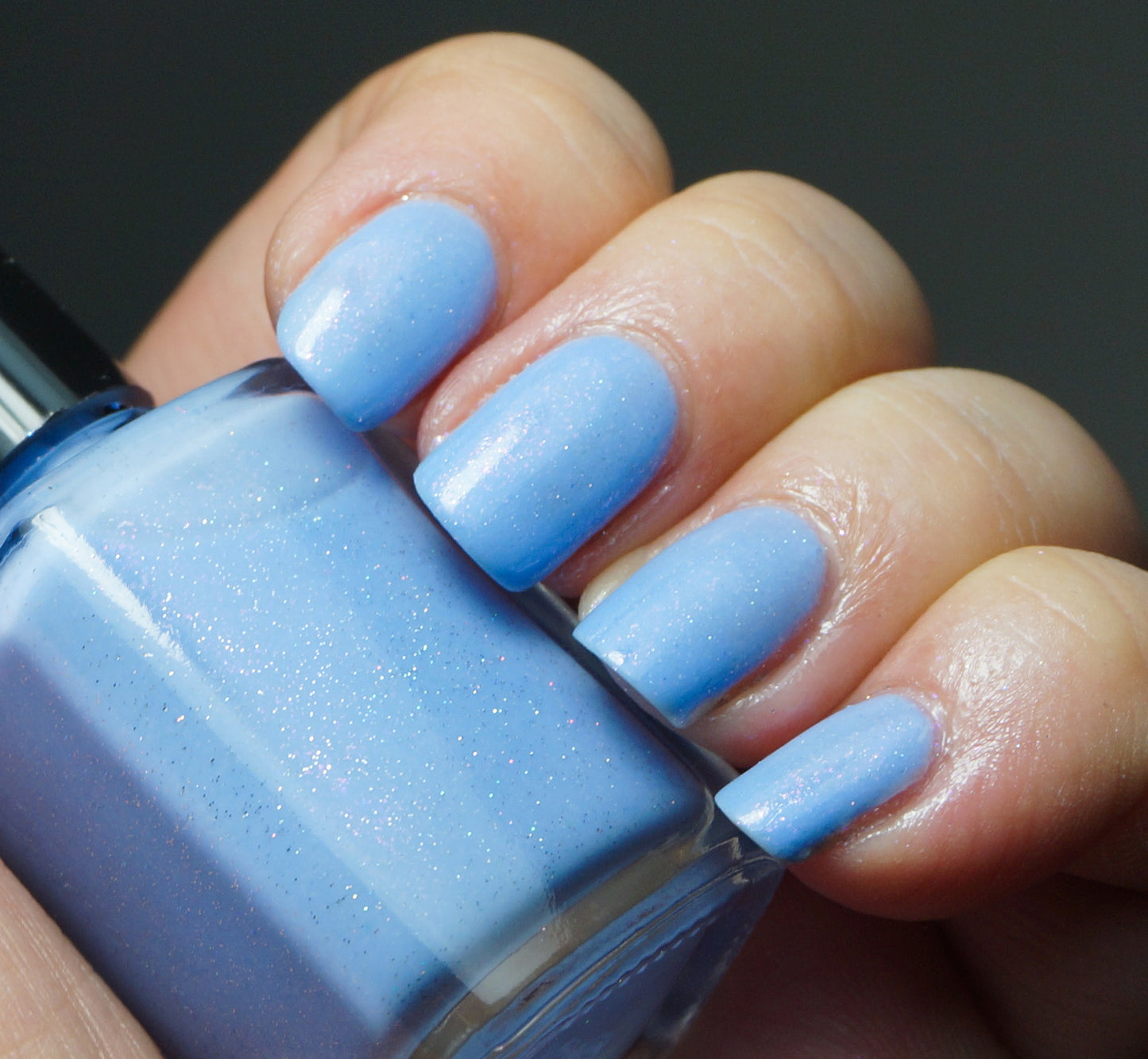 Little Fluffy Clouds - light blue w/ glass fleck shimmer