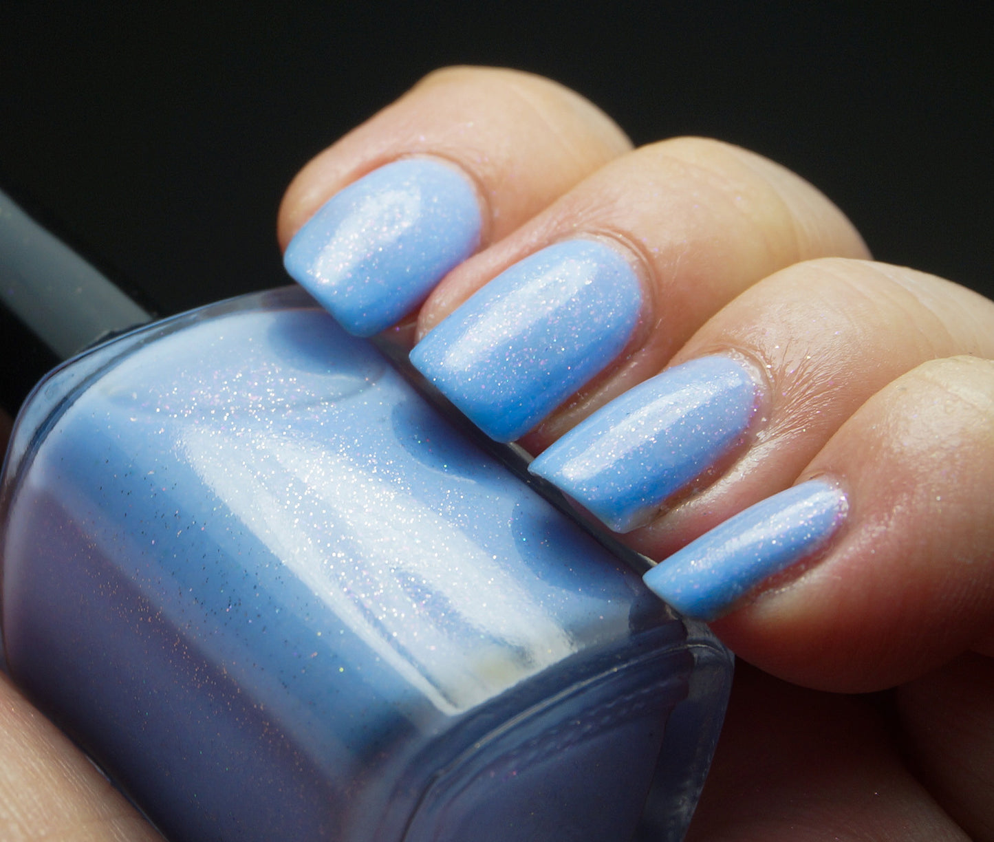 Little Fluffy Clouds - light blue w/ glass fleck shimmer