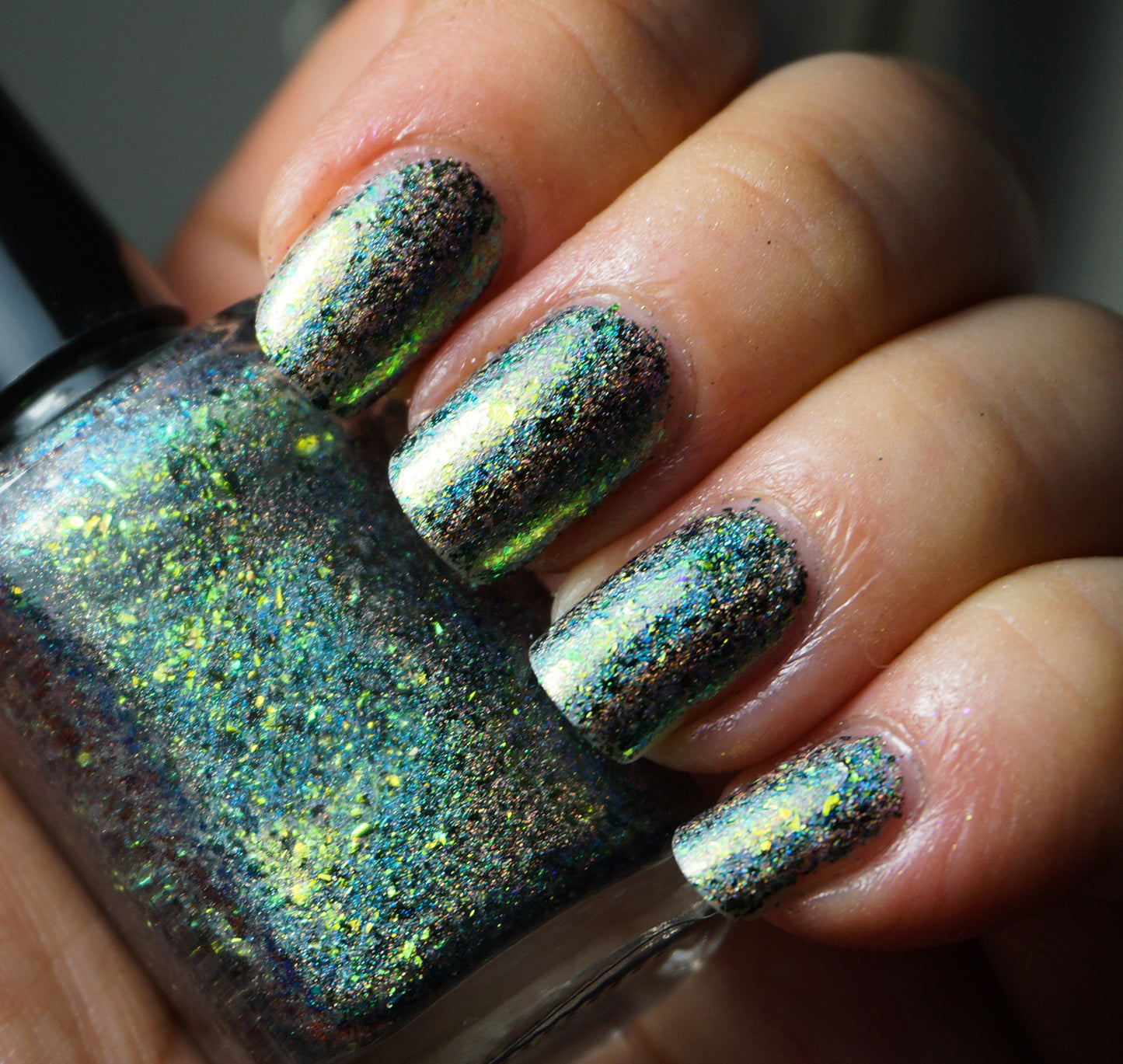 A Greener World (HOLO) - gold-green/green/blue mega chrome flakie