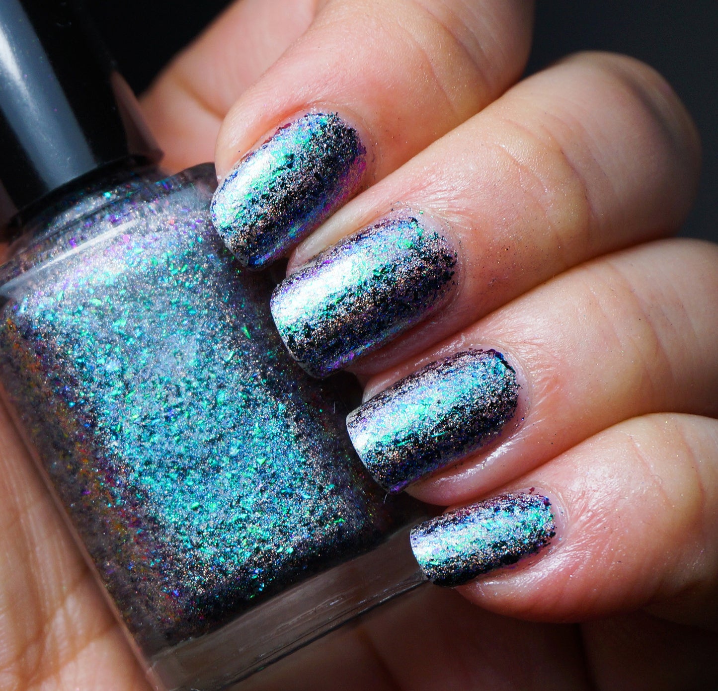 Sea Quake (HOLO) - green/teal/purple/magenta mega chrome flakie