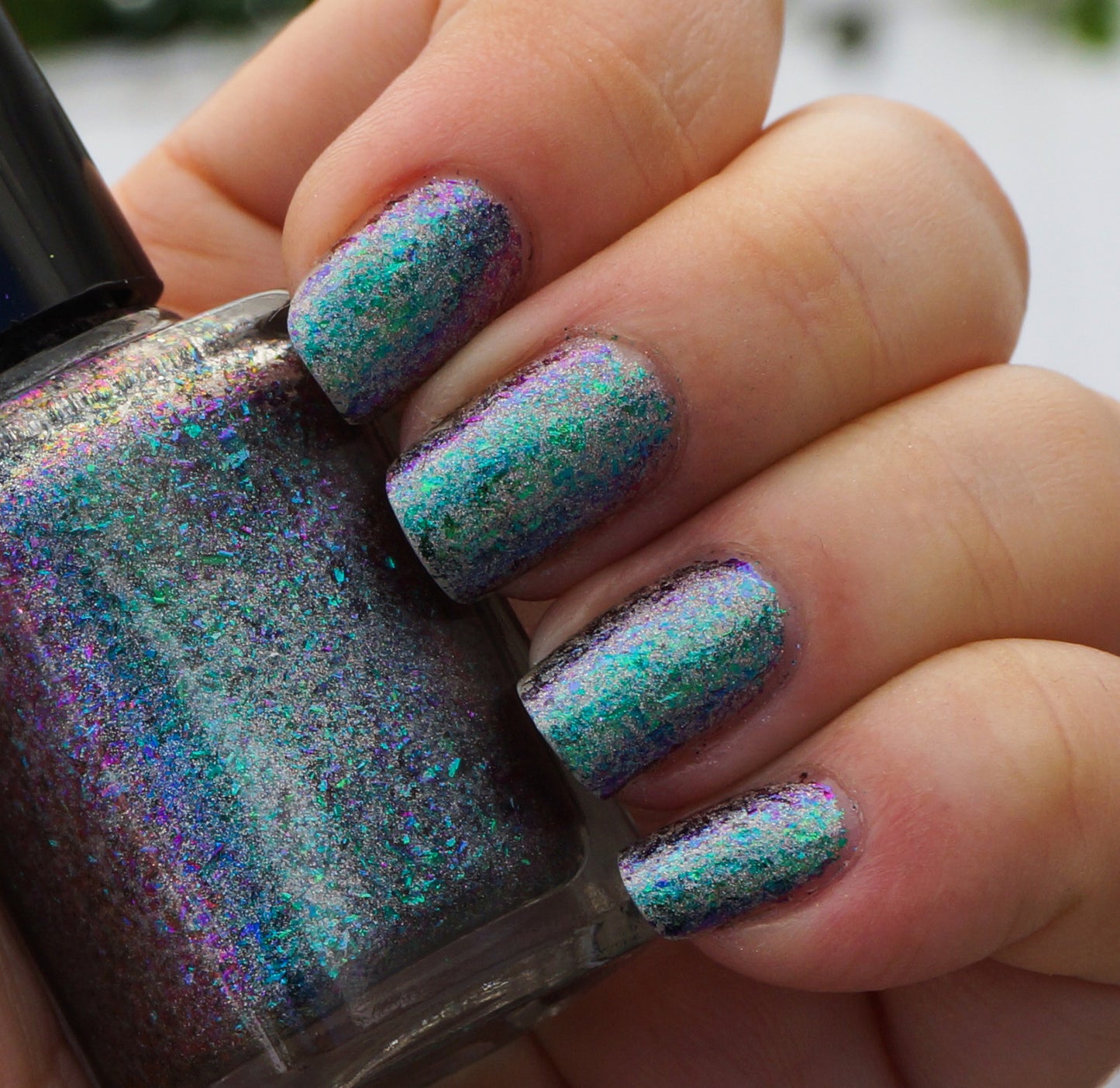 Sea Quake (HOLO) - green/teal/purple/magenta mega chrome flakie