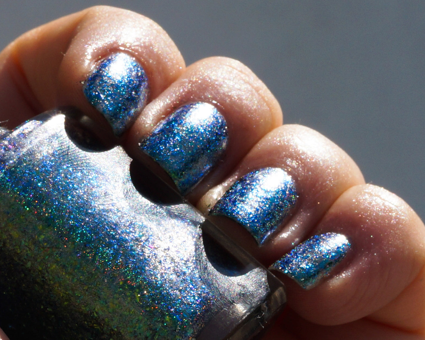 A Field Trip with Butterflies (HOLO) - green/teal/blue mega chrome flakie