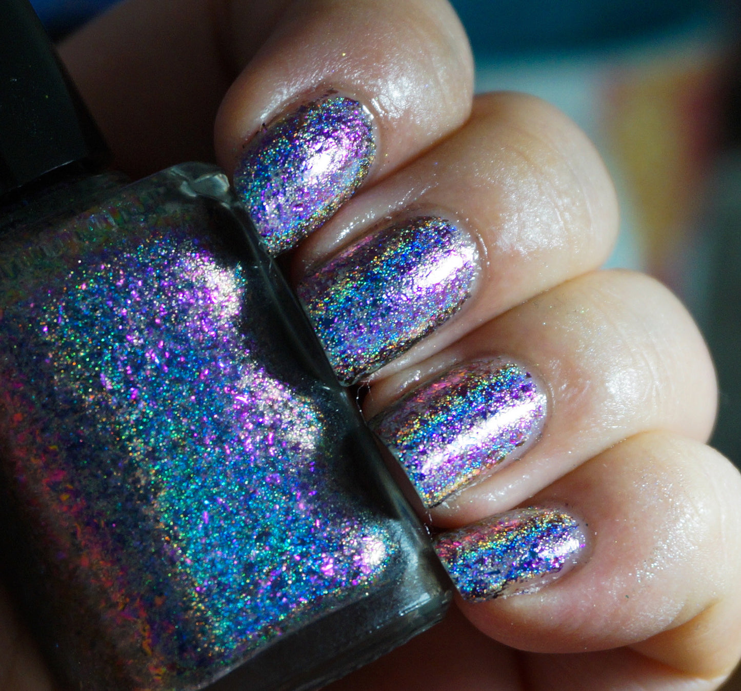 Island Universe (HOLO) - teal/blue/purple mega chrome flakie