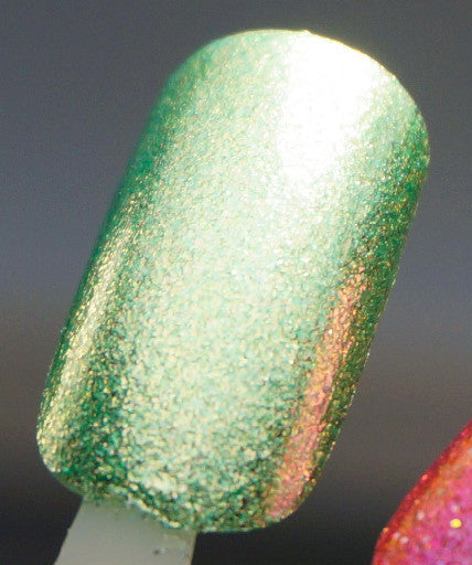 It's Alive! - green glass fleck holo chrome