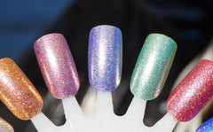 I Feel Pretty - pink glass fleck holo chrome