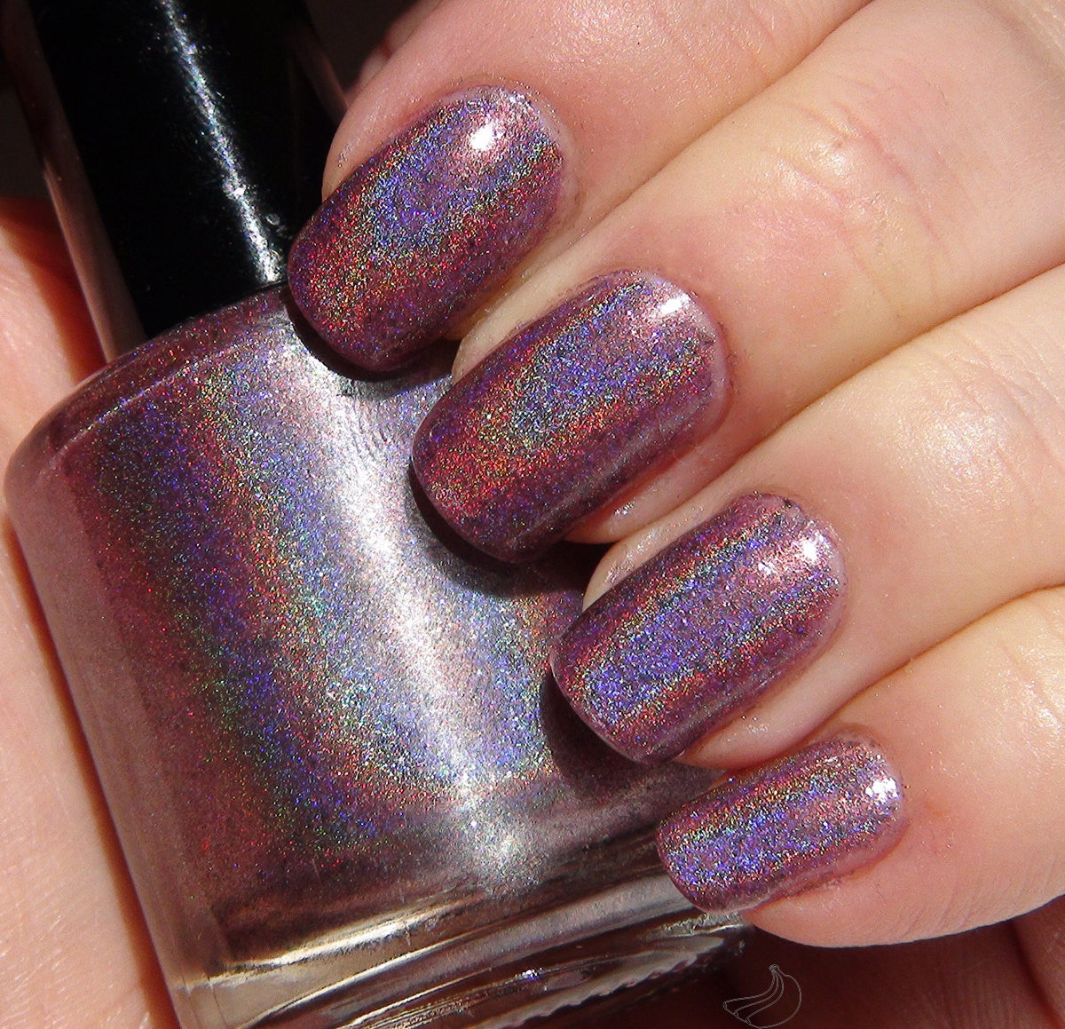 Cake or Death - burgundy linear holo with black & pink flakies DISCONTINUED